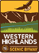 western highlands scenic byway sign graphic