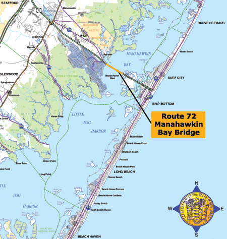 route 72 manahawkin bay bridge project location map
