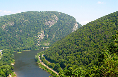 Photo of the Delaware Water Gap by DRBC.